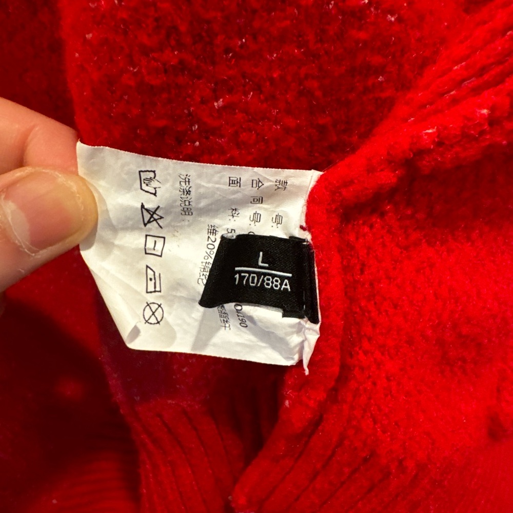 Red Button-Up Cardigan - Picture 4 of 4